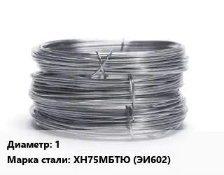 Проволока нержавеющая вязальная 1 Сталь: ХН75МБТЮ (ЭИ602)